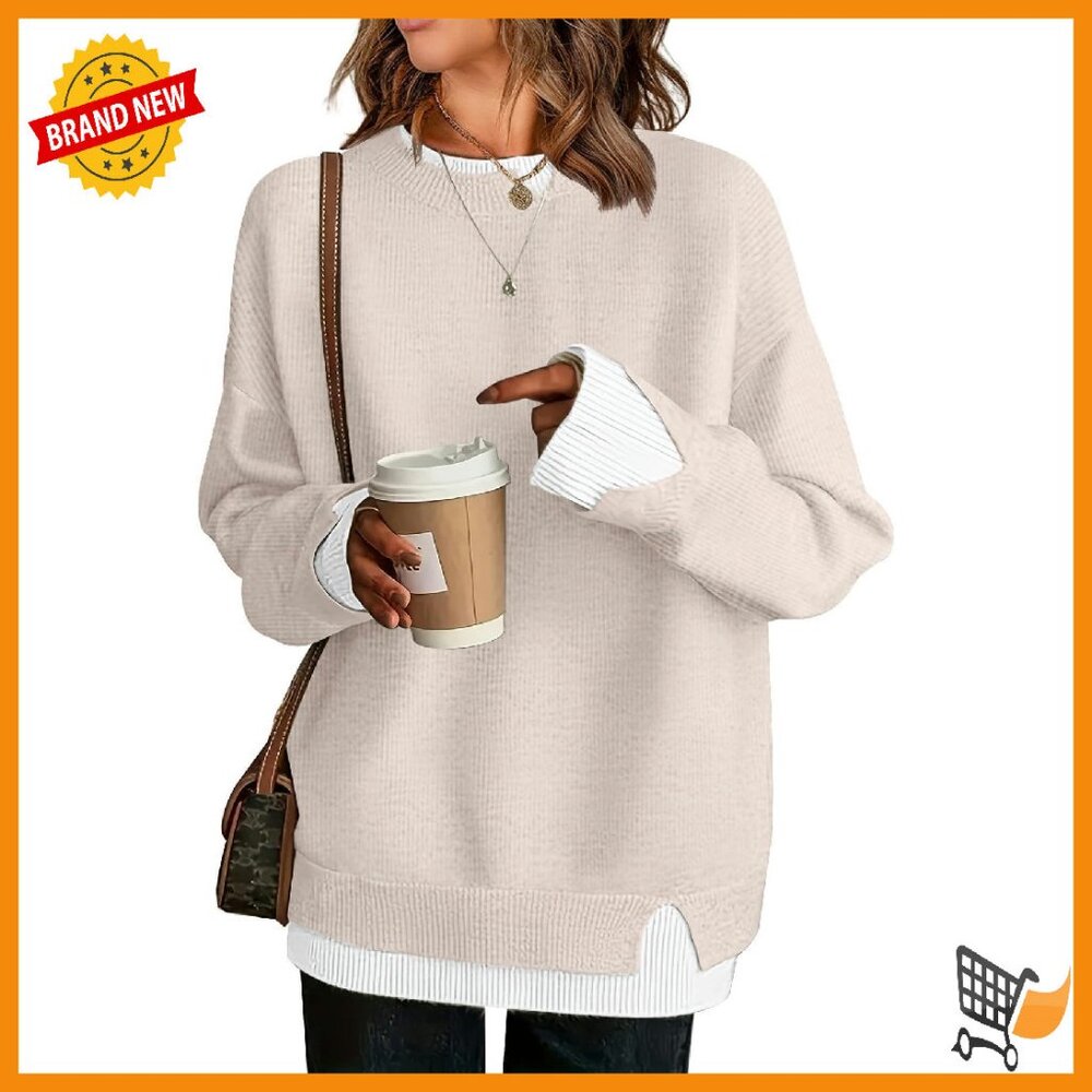 Oversized Patchwork Knit Sweater, Cozy Fall Winter Pullover, Teacher Outfit